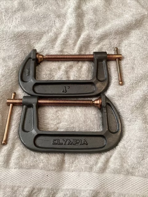 Olympia G Clamps Heavy Duty 4” PAIR OF.