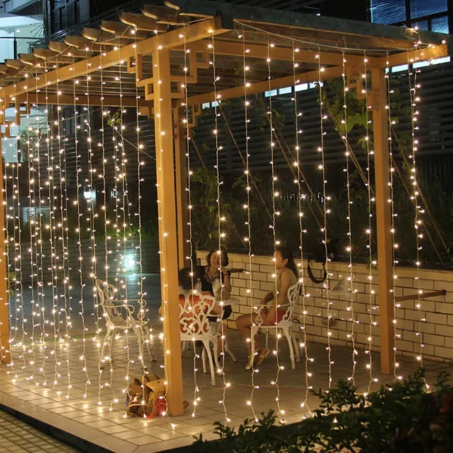 3M x 3M/6M x 3M LED Curtain Fairy Lights Christmas Wedding Party Indoor Outdoor
