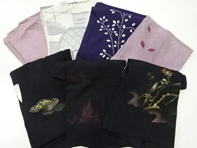 46162# Japanese Kimono / Antique Haori / Set Of 7
