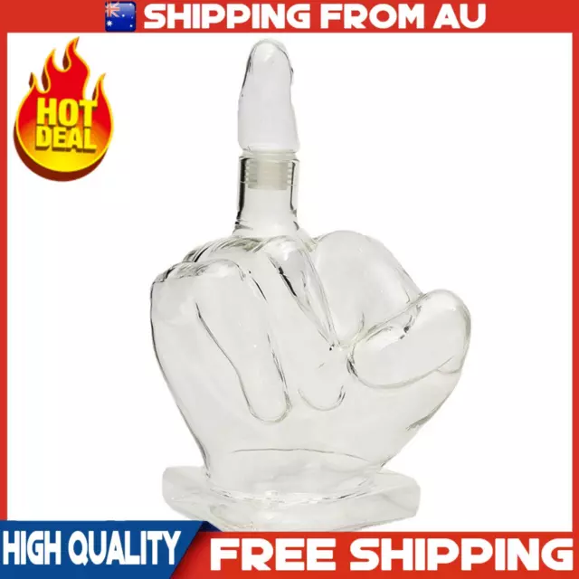 1L Middle Finger Wine Liquor Whiskey Funny Bar Decor Gift Scotch Glass Decanter