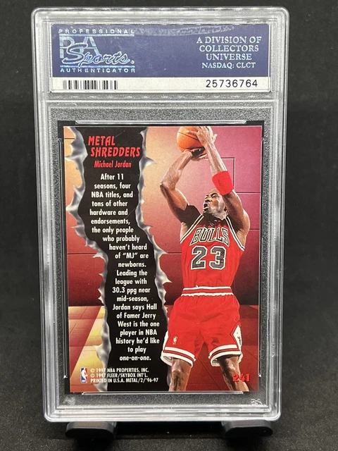 MICHAEL JORDAN 1996 Fleer Metal - Metal Shredders Chicago Bulls #241