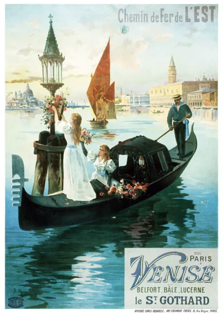 Affiche chemin de fer Est - Venise