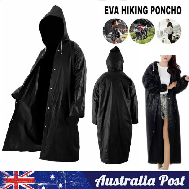 Waterproof Rain Jacket Coat Raincoat Hooded Rainwear Hiking Outdoor Unisex