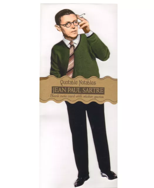 Jean Paul Sartre Quotable Notable – Cut Out Greeting Card Figure Quote Stickers