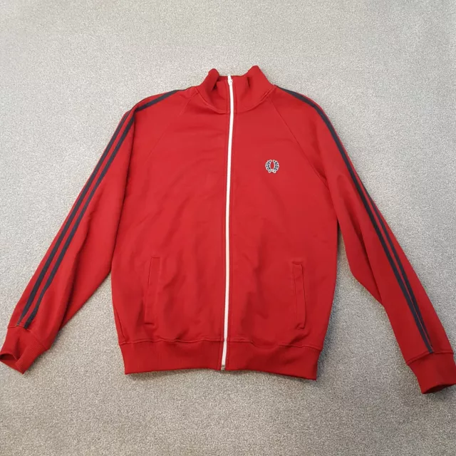 Fred perry track jacket red best sale