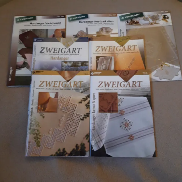 Paquete de folletos de gráficos Zweigart x 7 hardanger