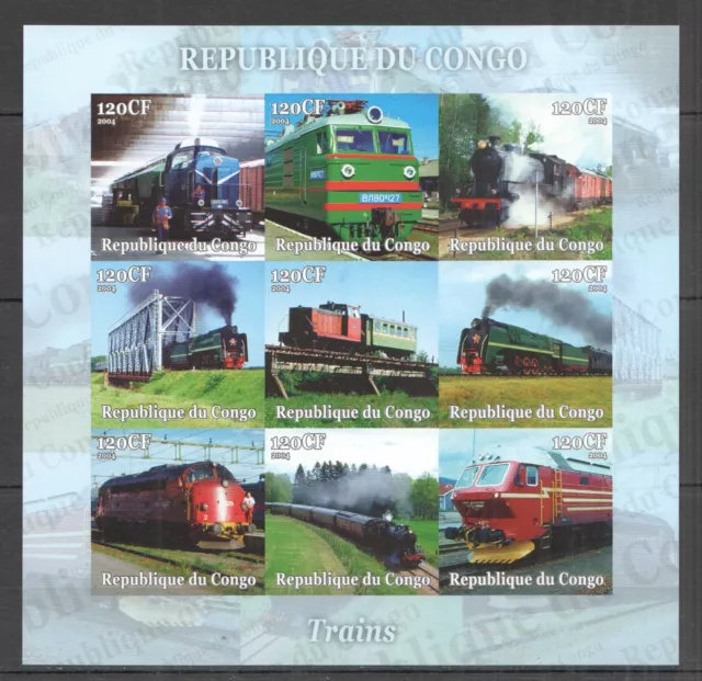 B0816 Imperf 2004 Transport Trains Locomotives 1Kb Mnh