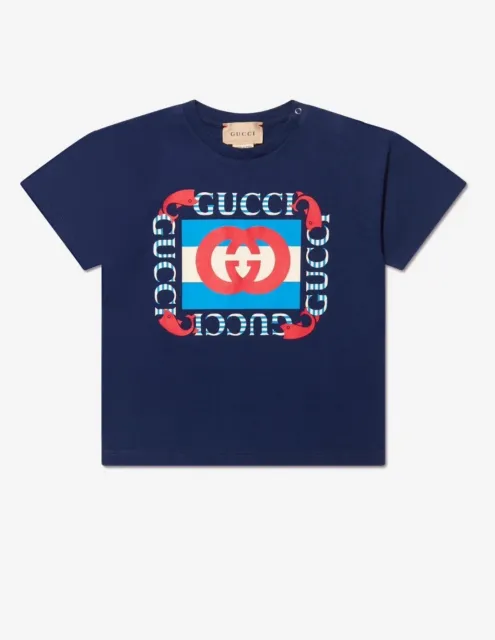 GUCCI Kids Blue Shirt Baby Size 12-18month (REF9)