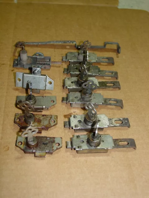 10 Original Brass Cash Register Working Locks with Original Keys