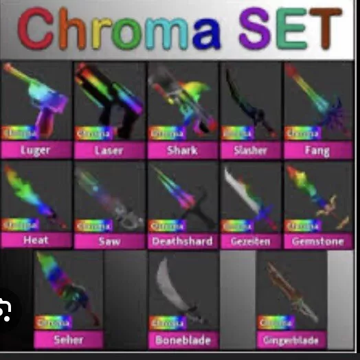 Roblox Murder Mystery 2 MM2  Super Rare Godly/Chroma Knives and