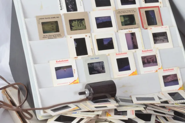 35mm selección de diapositivas con sistema de caja de luz -Hawai, Tokio España y mucho más...!