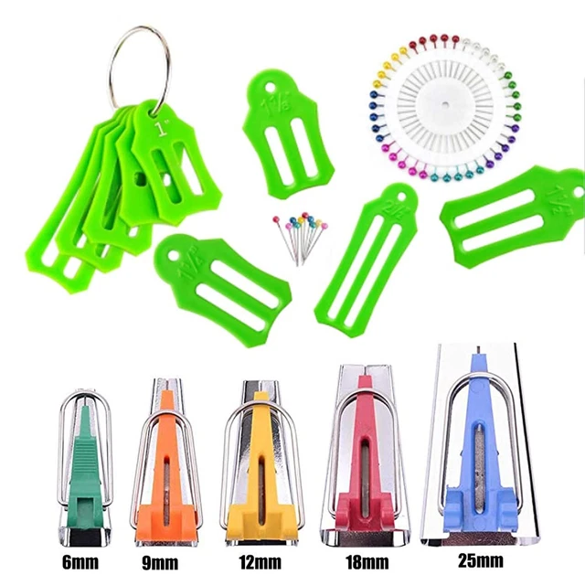 Set Of 15 Size Fabric Bias Tape Maker Tools Fabric Sewing Quilting Bias Bindin
