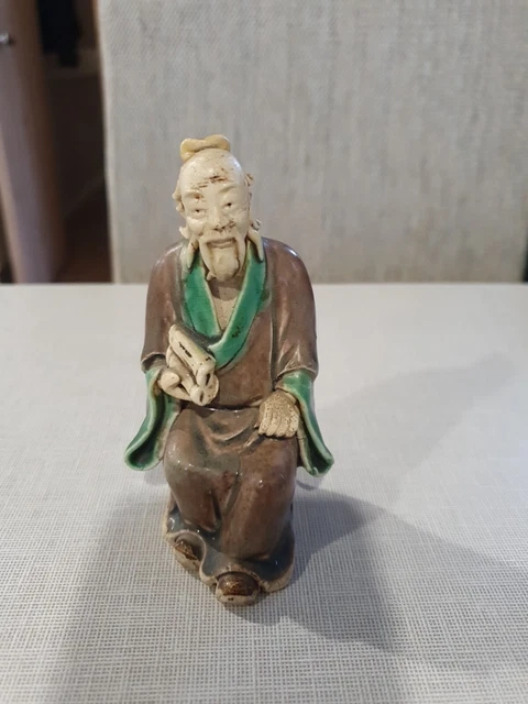 Vintage Chinese Mudman Seated Figure
