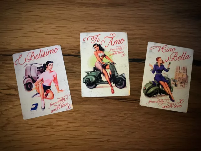 3x VESPA Aufkleber Retro Italien Oldtimer Vintage Roller Dolce Vita Sommer #195