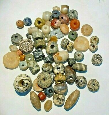 Old Beads From Ancient Stone Age Agate Antiquities Jewelry Necklace