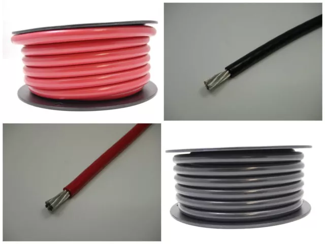 4 AWG Gauge Battery Cable Marine Grade Tinned Copper Wire Flexible Power