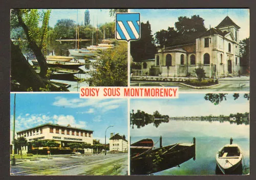 SOISY-sous-MONTMORENCY 95: BUREAU de POSTE ,EGLISE ,LAC