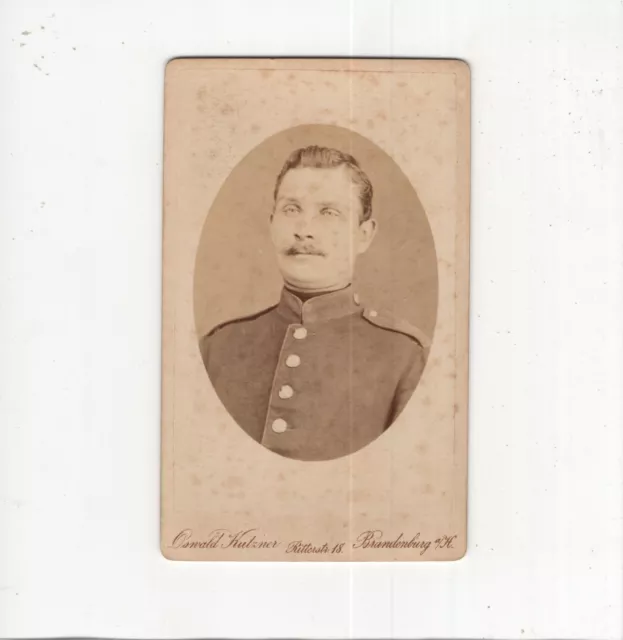 CDV Foto Soldat - Brandenburg um 1880