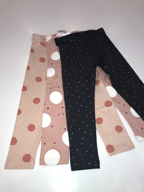 Pacchetto leggings ragazze età 4-5 anni, nuovi con etichette, x3 paia