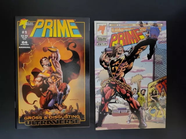 ULTRAVERSE Prime #14 Annual #1 Malibu  Comics 1994 ( 2 Comic Lot) Nm-