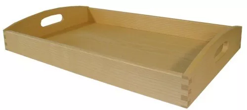 Holz Serviertablett Esche lackiert Esche Maße: 51 x 35 x 7 cm