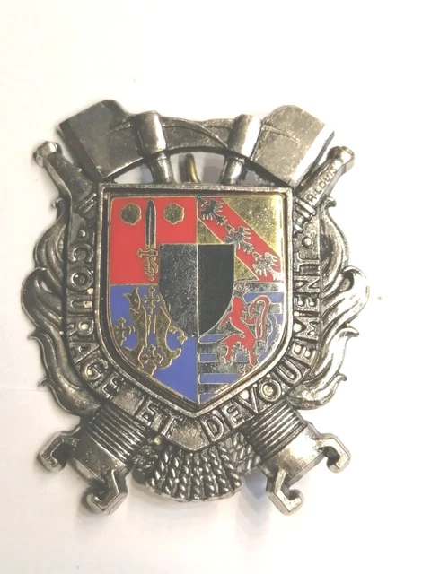 Pompiers - Insigne U.D.S.P. du Loiret - Sapeurs Pompiers - blason - flammes