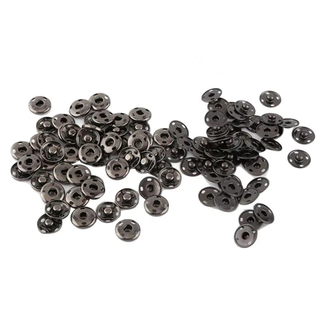 50 juegos de broches de metal broches broches ropa kit de remaches hebilla oculta