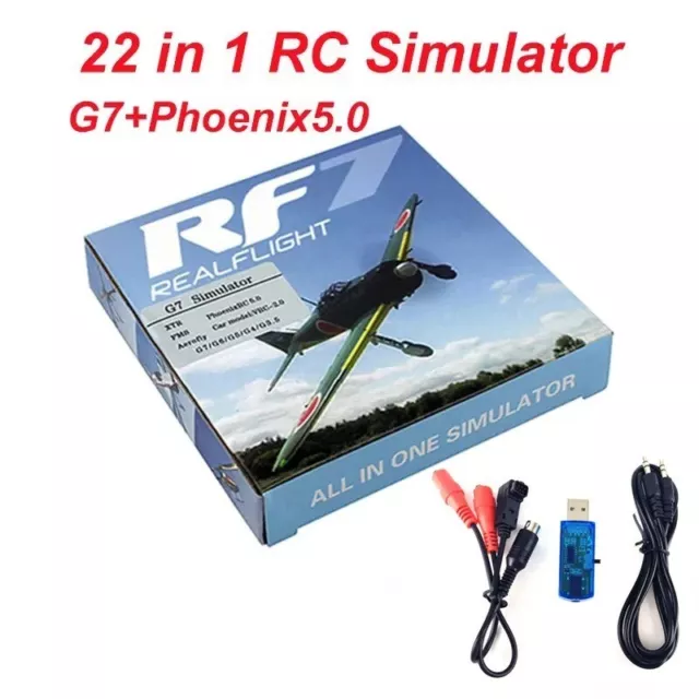 22 In 1 RC USB Simulator With Cables For Real Flight G7/ G6/ G5 Phoenix 4 E2HG