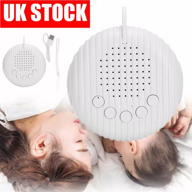 White Noise Machine Sound Sleep Aid Therapy Helper 10 Relaxing Sounds Baby Adult