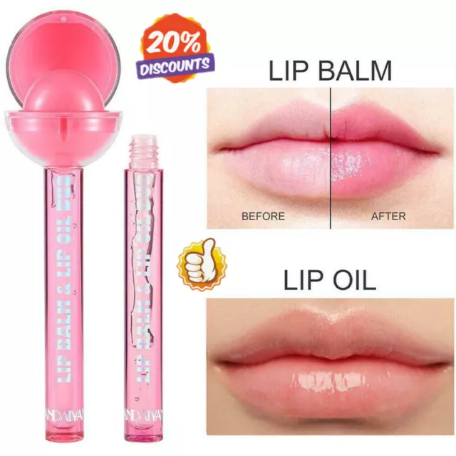 Color Lipstick Moisturizing Lip Oil 2 in 1 Lip Balm Cute Lip Gloss 2024