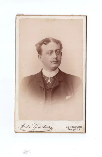 CDV Foto Herrenportrait mit Widmung - Hannover 1890