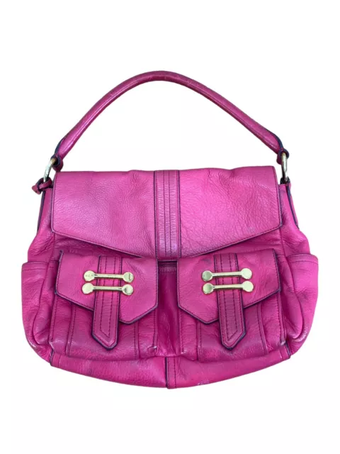 Lauren Ralph Lauren Leather Satchel Purse Pink