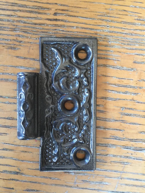Antique Cast Iron Door Hinge, Right Half Only - 3" x 3"