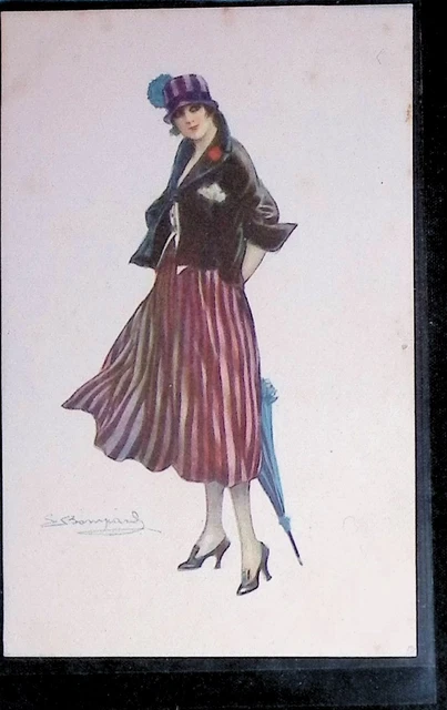 Carte Postale Ancienne Illustrée Par Mauzan - Femme élégante - Paris 1900