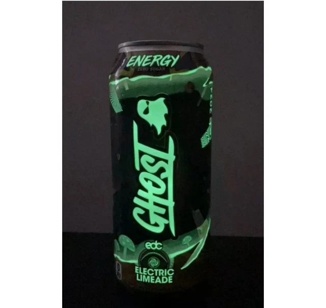 GHOST ELECTRIC LIMEADE Energy Drink EDC 2024 Sealed 12Pak Cans GlowIn