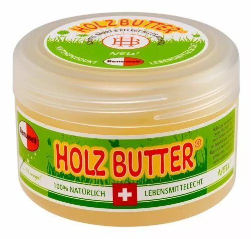 RENUWELL Holz-Butter® schützt, pflegt, nährt, belebt Holz und Haut(!) 250 ml