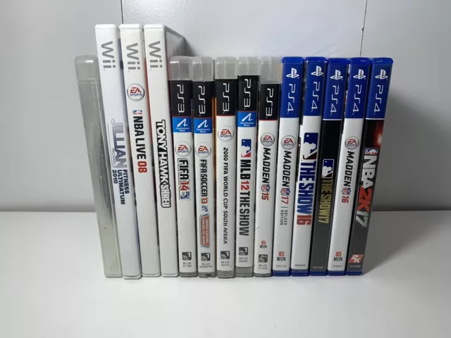 PS3 PS4 Wii Games Bundle Used Good Condition NBA MLB FIFA Madden