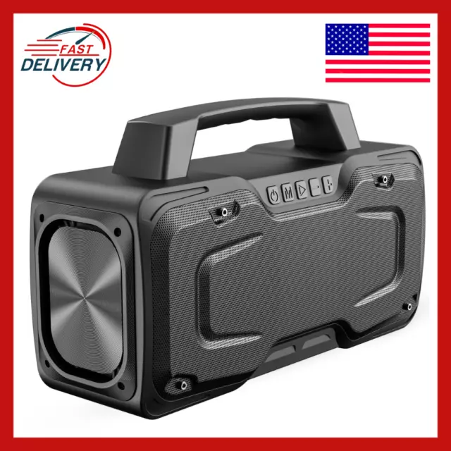 BUGANI Bluetooth Speaker, 80W Portable Outdoor Wireless Speaker IPX7 Waterproof