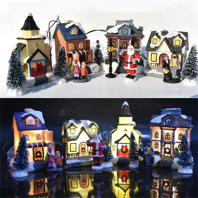 10Pcs Light Miniature Furniture House Resin  Decorate Creative Christmas Gifts