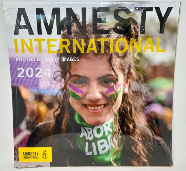 NEW AMNESTY INTERNATIONAL 2024 Large Wall Calendar with photos by Getty