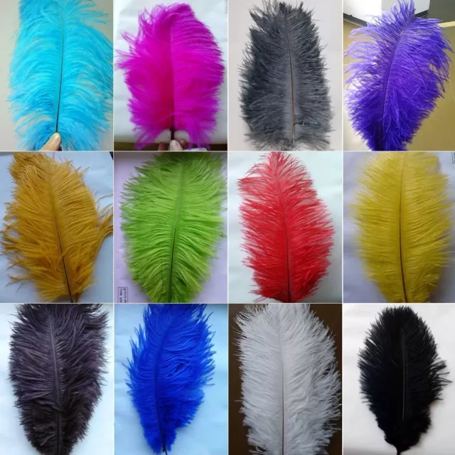 OSTRICH PLUMES 8"-18" FEATHERS Top Quality Many Colors to Choose From! Craft/DIY