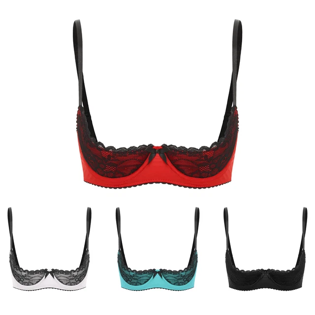 DotVol Damen Balconette BH Aus Spitze – Push Up, Ungepolstert, Verstellbare Träger, Große Größen