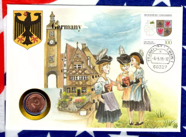 E Coins of All Nations Germany 1994 A 2 Pfennig KM#106a UNC