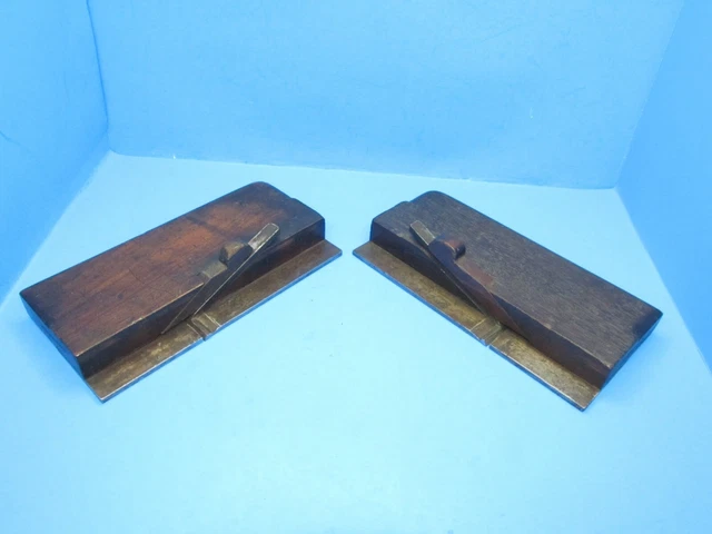 matched left & right pair low angle side rabbet rosewood planes marked Griffith