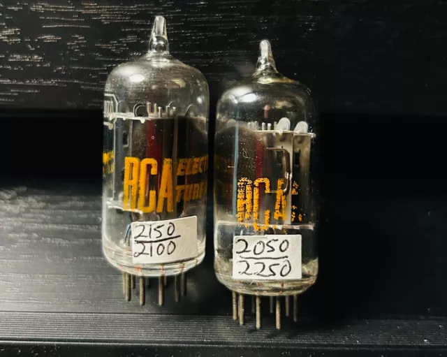 RCA 12AU7A  1960's CLEAR TOP  SIDE GETTER  NOS ECC82  / MATCHED PAIRS