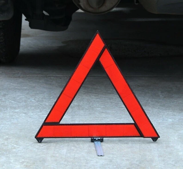 Triangolo di sicurezza allarme rosso auto di emergenza roulotte da viaggio guasto pieghevole