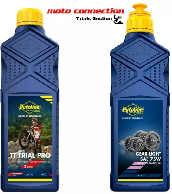 Putoline TT Trial Pro Strawberry 2 Stroke Oil  & Light Gear Oil for Trials Bike