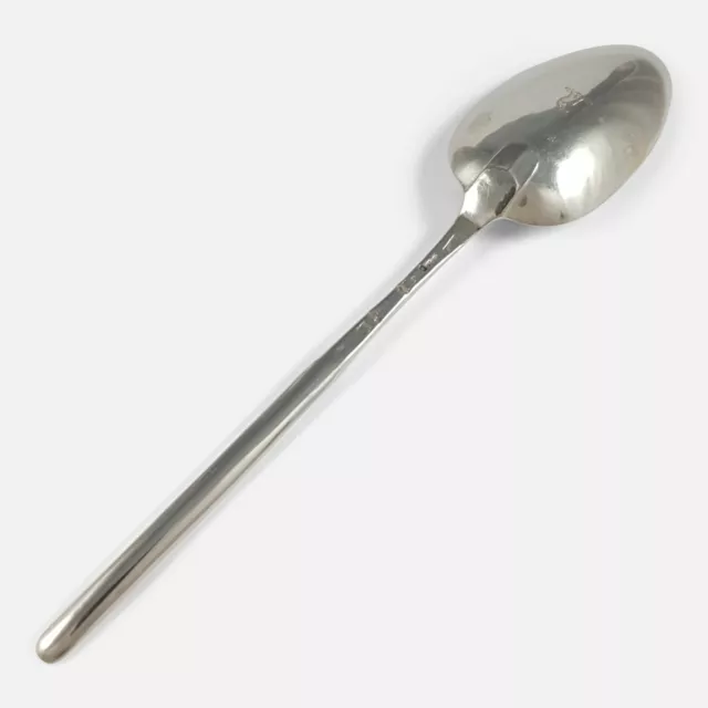 George II Silver Crested Armorial Marrow Scoop, Elizabeth Oldfield London 1754 2