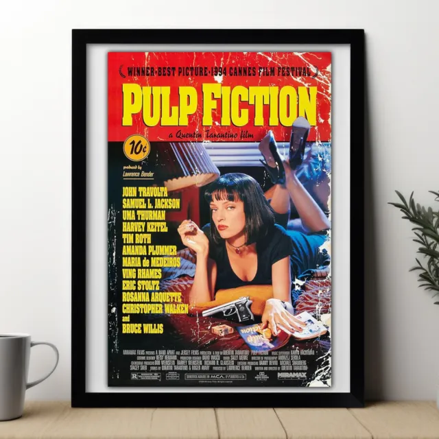 Classic 1994 Pulp Fiction Movie Print - Print Poster Wall Art - Free Shipping