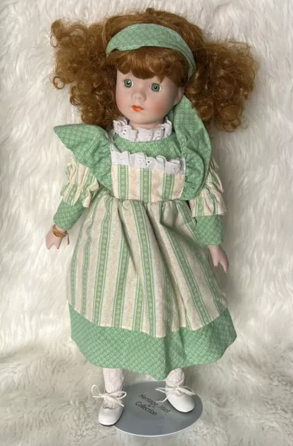 Heritage Mint Limited Country Collection Porcelain Vintage Doll, 1989, 16"